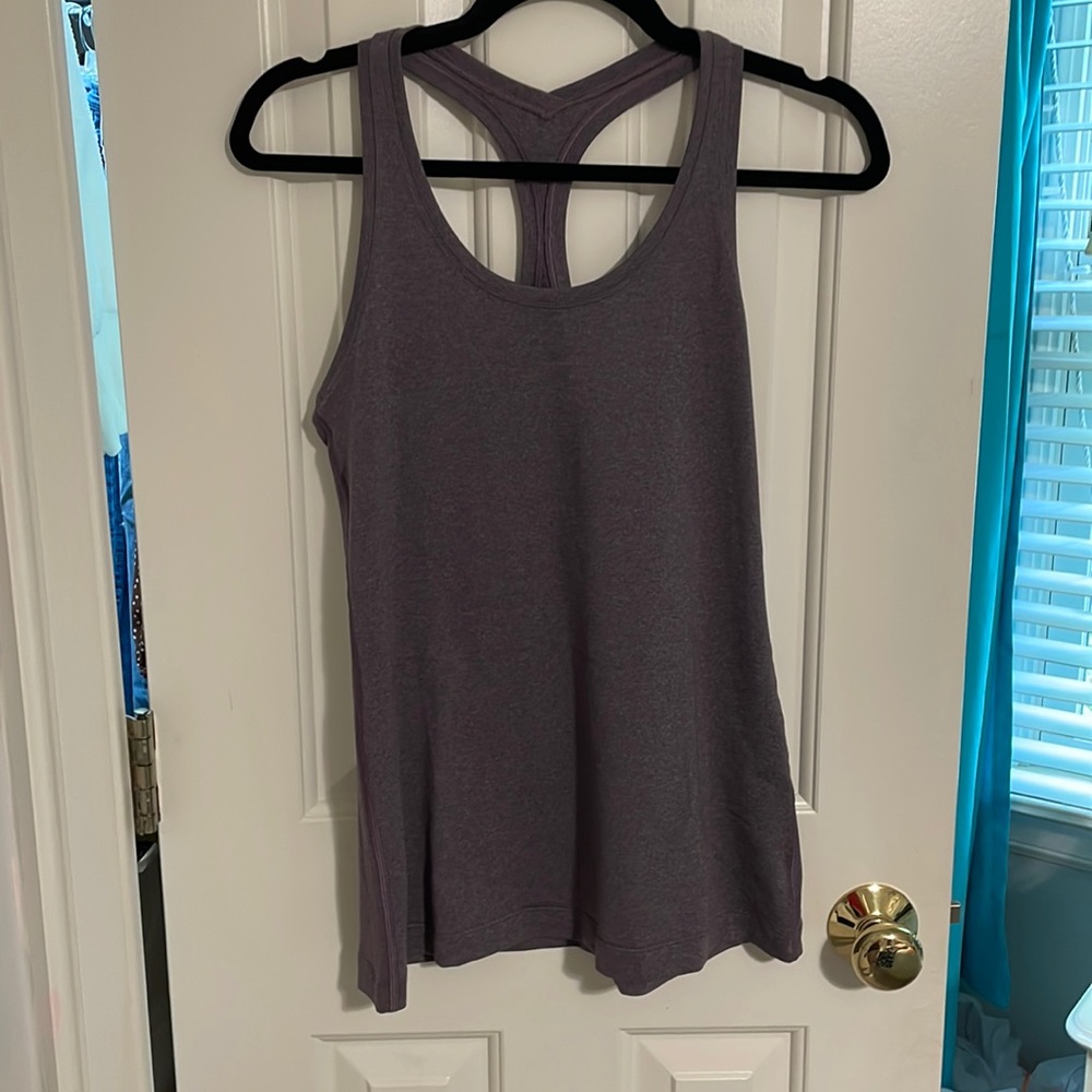 lululemon cool racerback tank top size 10 purple